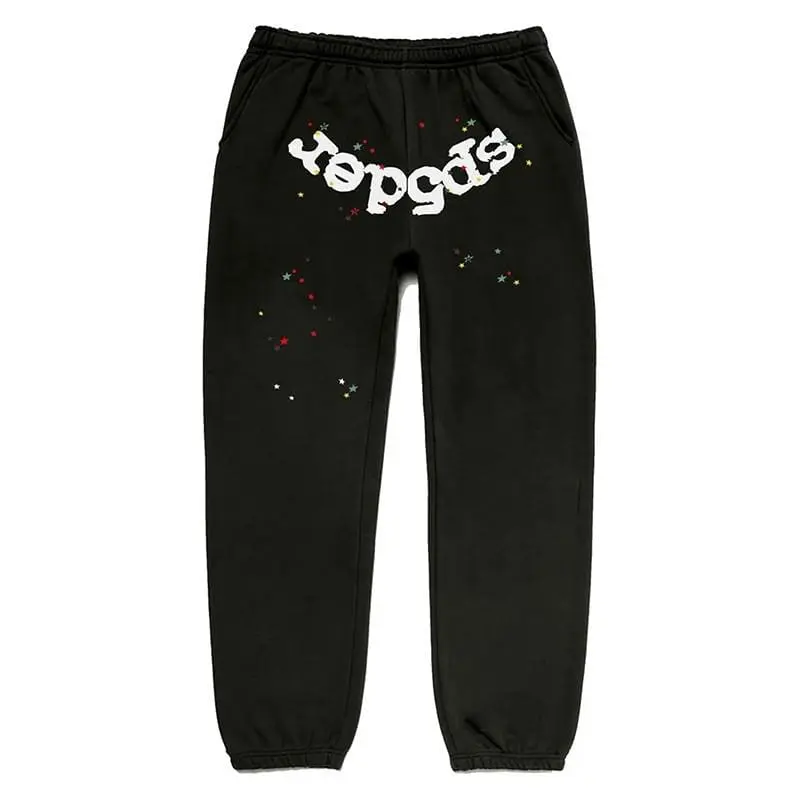  Black Sp5der Web Sweatpants