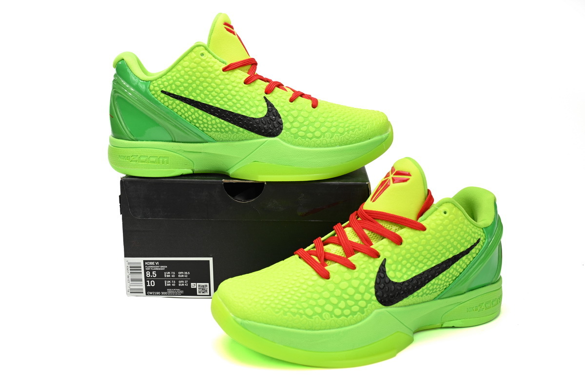 PK Kobe 6 Protro Grinch,CW2190-300 