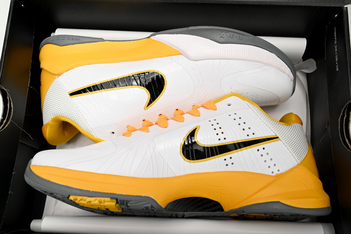 PK New Sale Nike Zoom Kobe 5 V X White Black Yellow Shoes,386430-104