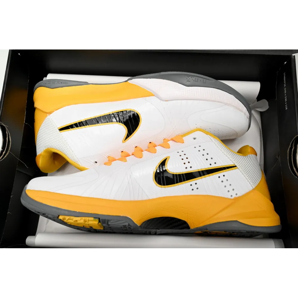 PK New Sale Nike Zoom Kobe 5 V X White Black Yellow Shoes,386430-104