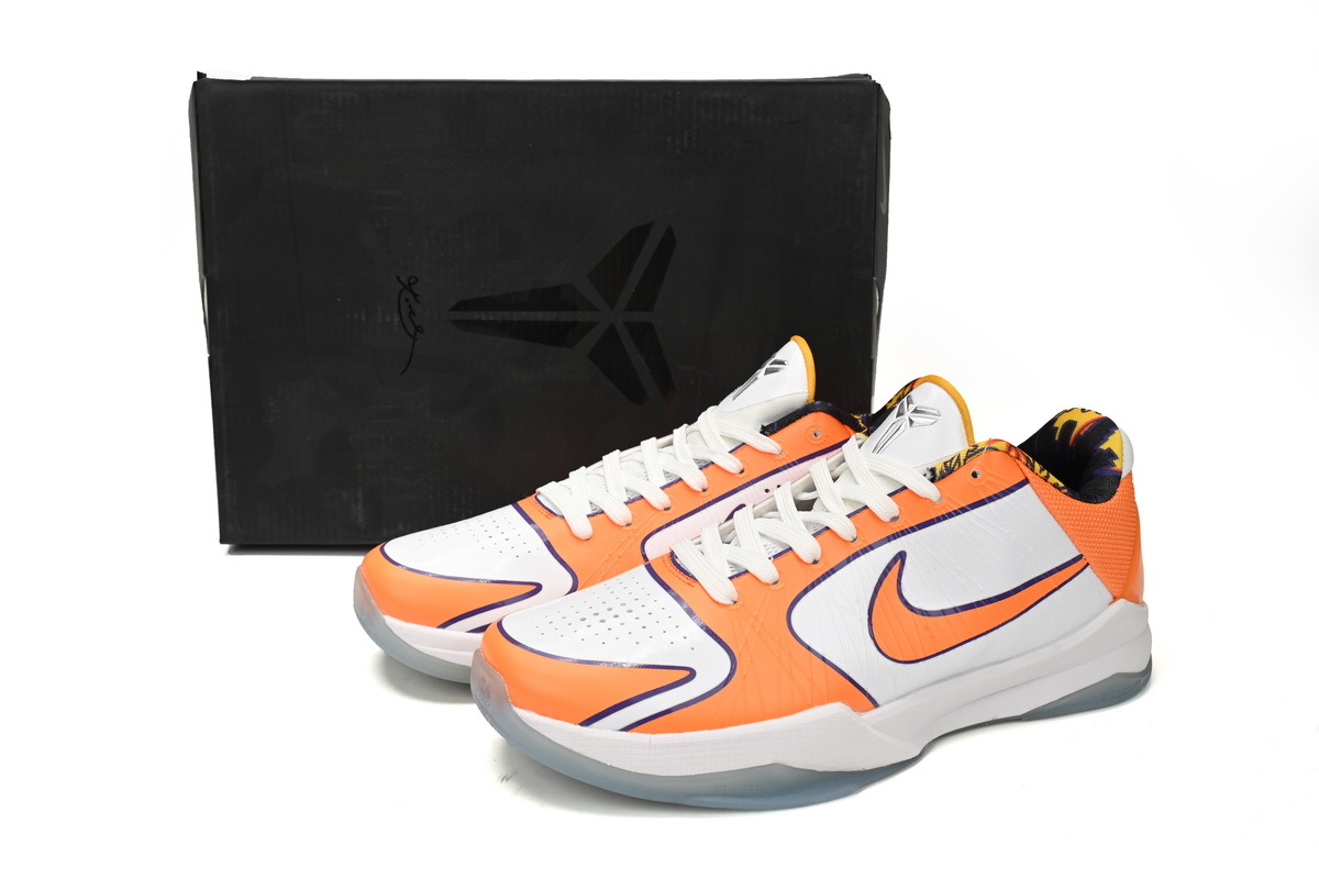 PK Kobe 5 BruceLee White Orange,CD4991-106