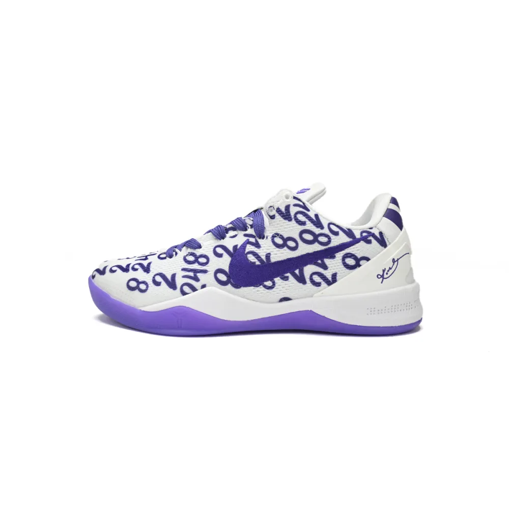 PK Kobe 8 Protro White Court Purple,FQ3549-100