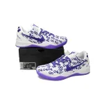 PK Kobe 8 Protro White Court Purple,FQ3549-100
