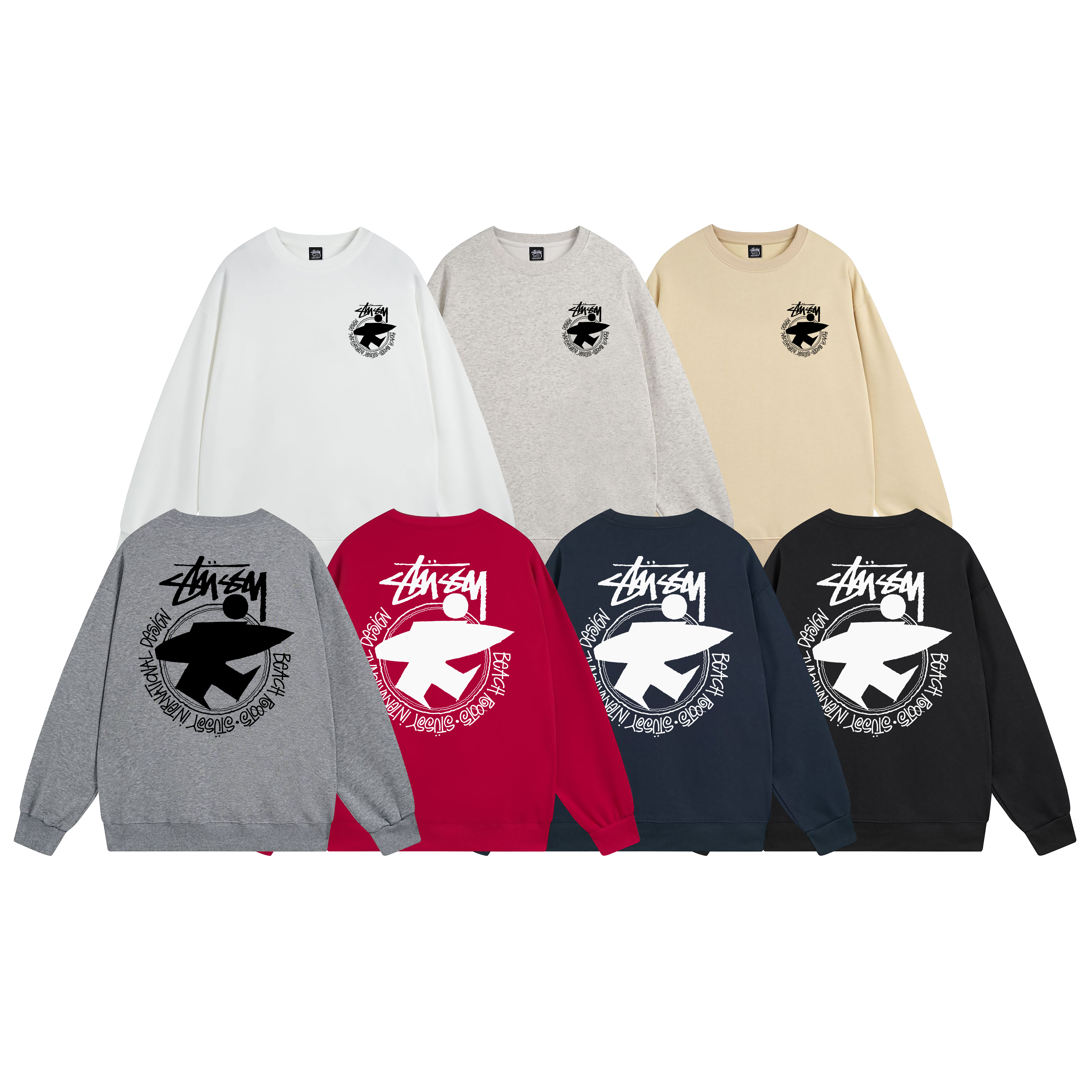  Stussy Hoodie White,Light Grey, Apricot, Gray,Red,Navy Blue,Black. XB518