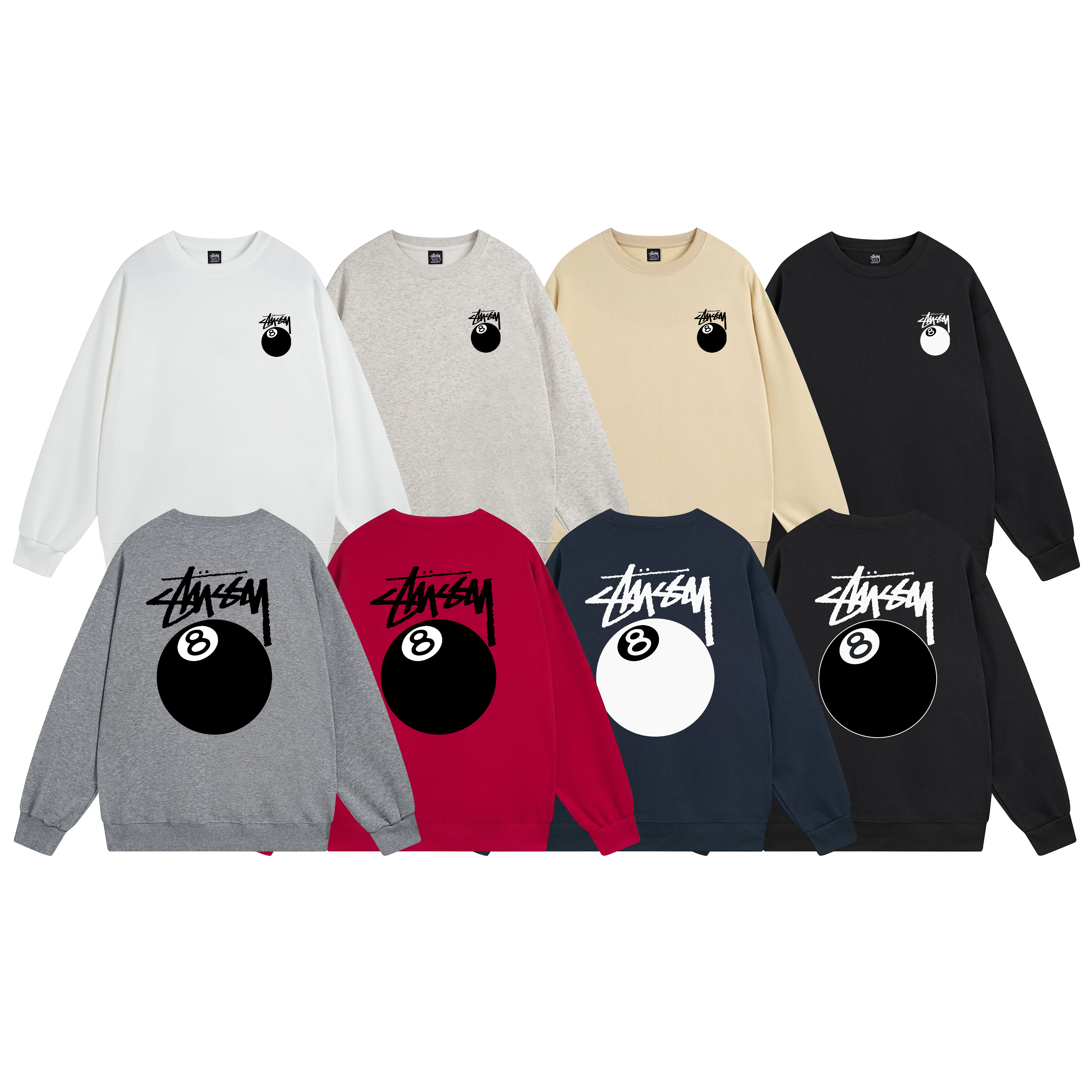  Stussy Hoodie White,Light Grey, Apricot, Gray,Red,Navy Blue,Black. XB513