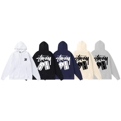  Stussy Hoodie White,Light Grey, Apricot, Navy Blue,Black. XB121 01