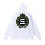 Stussy Hoodie White,Black. XB109