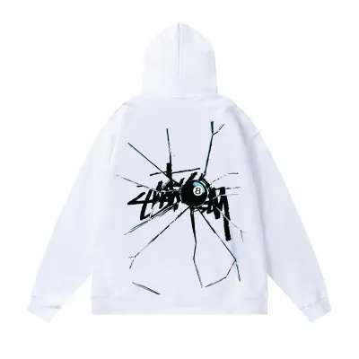 Stussy Hoodie White,Light Grey,Black. XB104 02