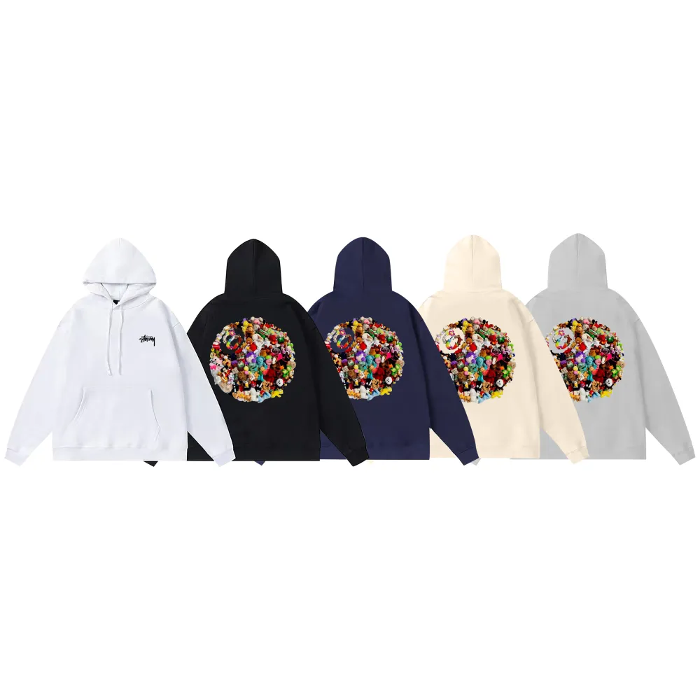 Stussy Hoodie White,Light Grey, Apricot, Navy Blue,Black. XB102