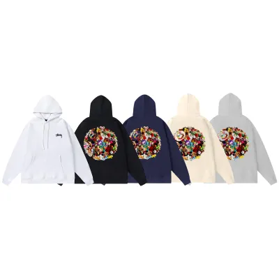 Stussy Hoodie White,Light Grey, Apricot, Navy Blue,Black. XB102 01