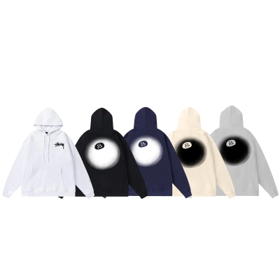  Stussy Hoodie White,Light Grey, Apricot, Navy Blue,Black. XB101 01