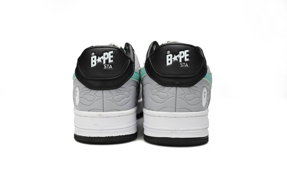 H12  A Bathing Ape Bape Sta Low Grey Black Green,1H70-191-002