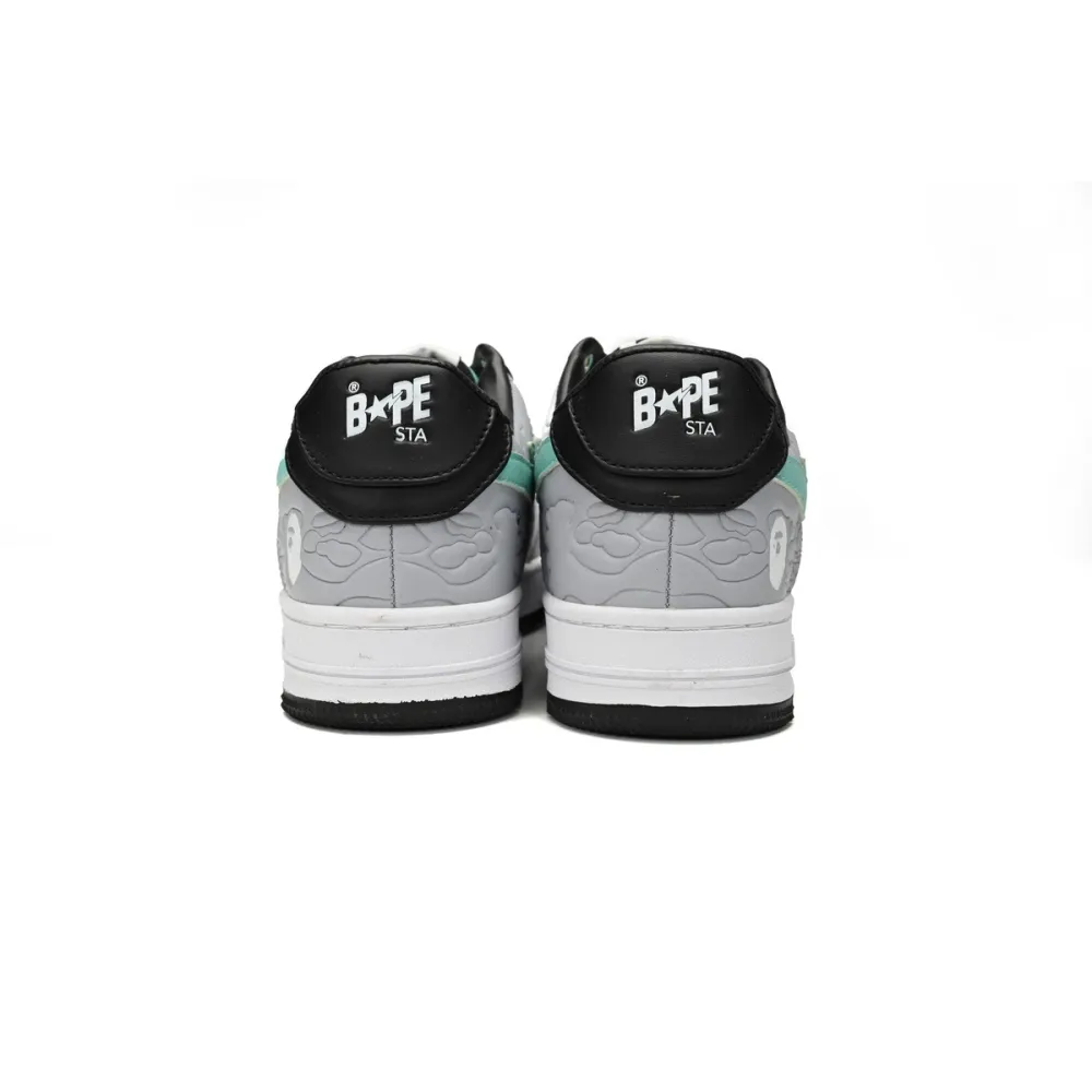 H12  A Bathing Ape Bape Sta Low Grey Black Green,1H70-191-002