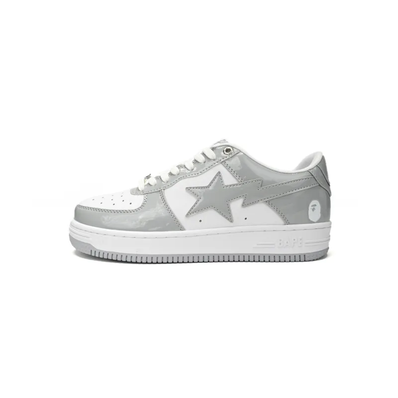 H12 A Bathing Ape Bape Sta Low White Grey Rao Noodles,1170-191-021