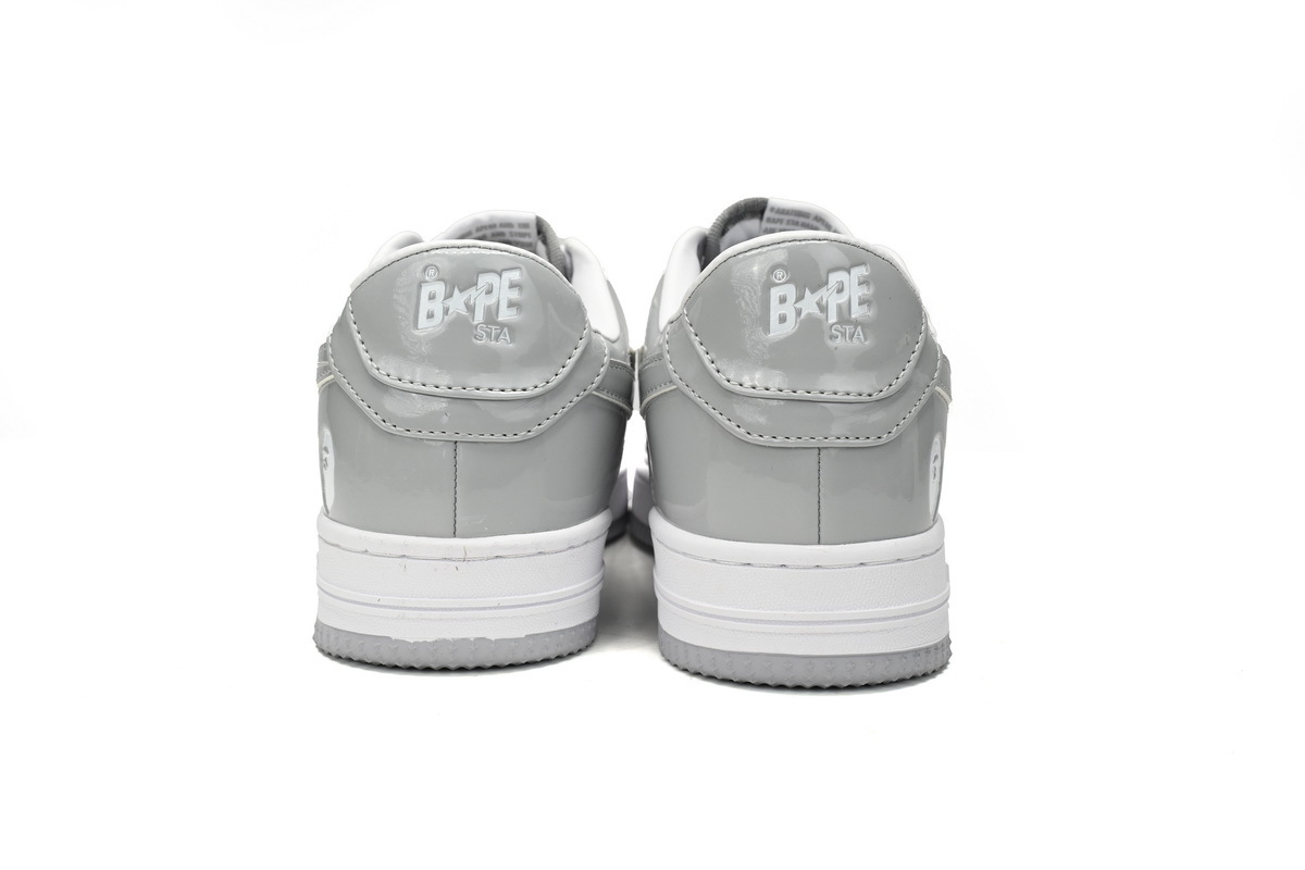 H12 A Bathing Ape Bape Sta Low White Grey Rao Noodles,1170-191-021