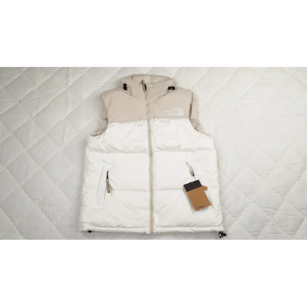 PKGoden TheNorthFace Double Pinyin White vest down jacket