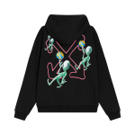  Off White Hoodie Alien pattern print