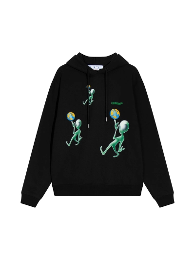 Off White Hoodie Alien pattern print 01