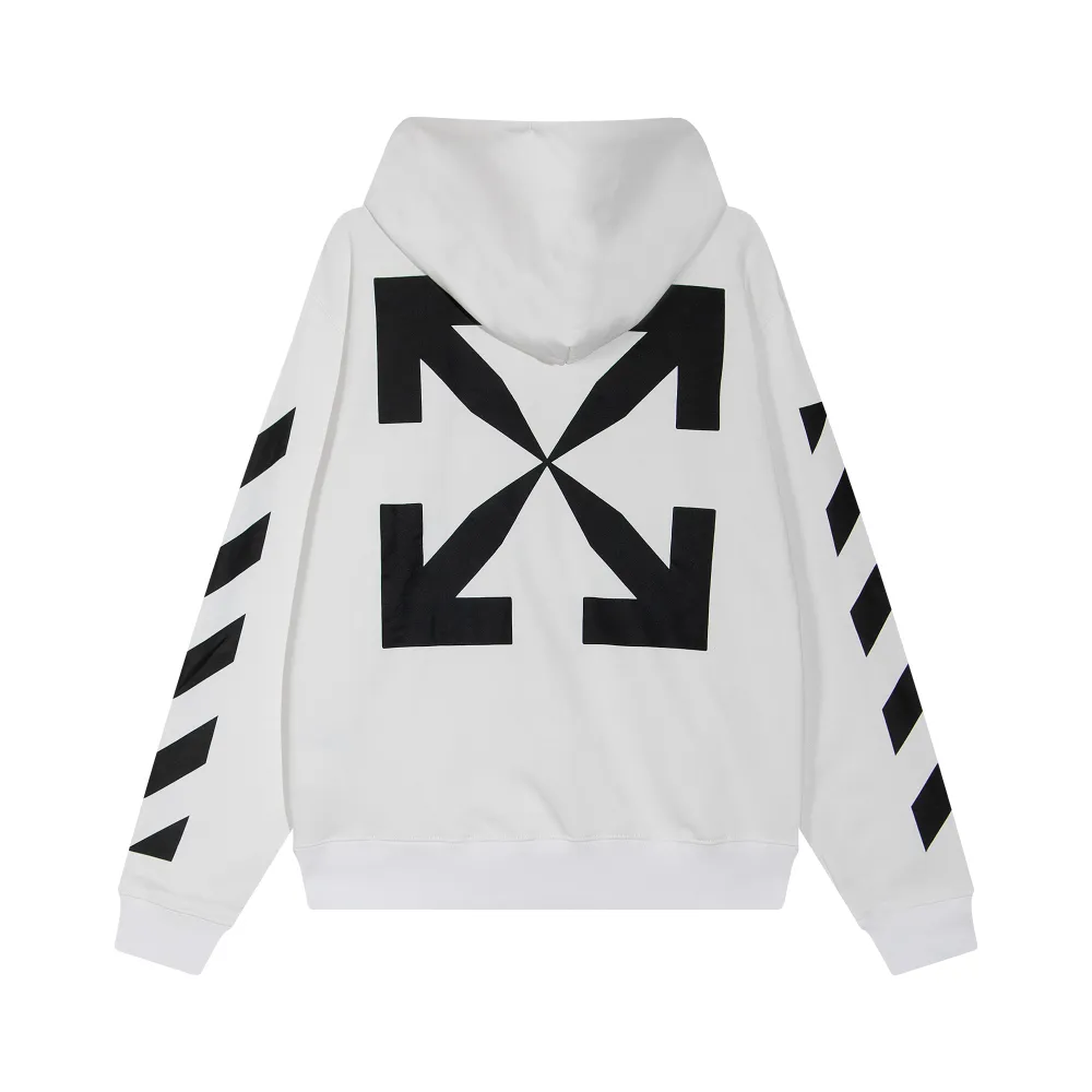 Off White Hoodie Arrow zebra striped