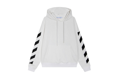 Off White Hoodie Arrow zebra striped 02