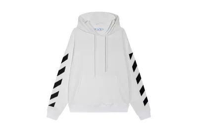 Off White Hoodie Arrow zebra striped 02