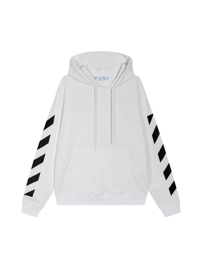 Off White Hoodie Arrow zebra striped 02