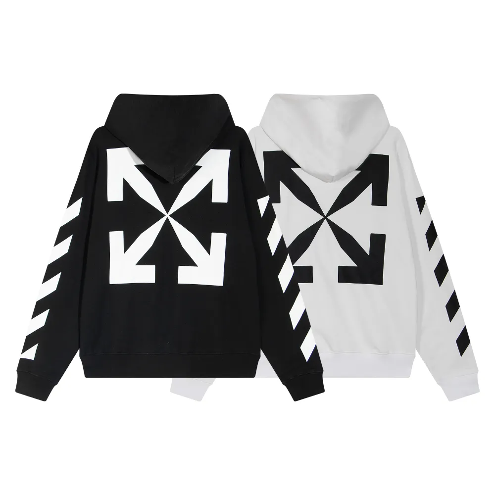 Off White Hoodie Arrow zebra striped