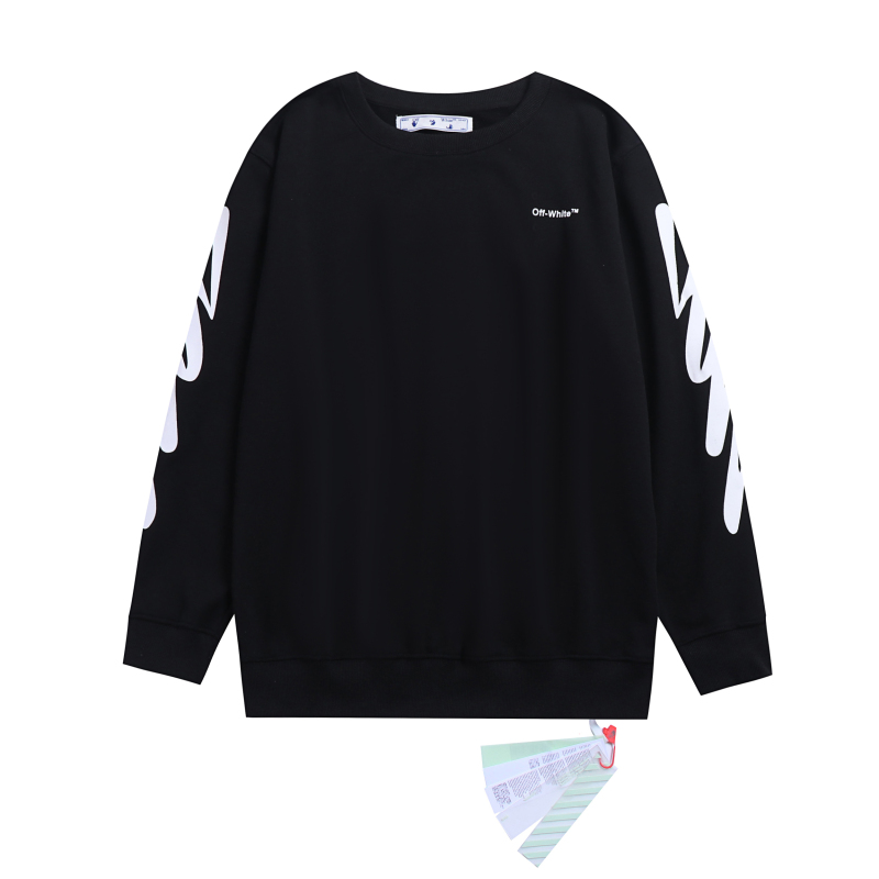  Off White Hoodie Black and White ，3021