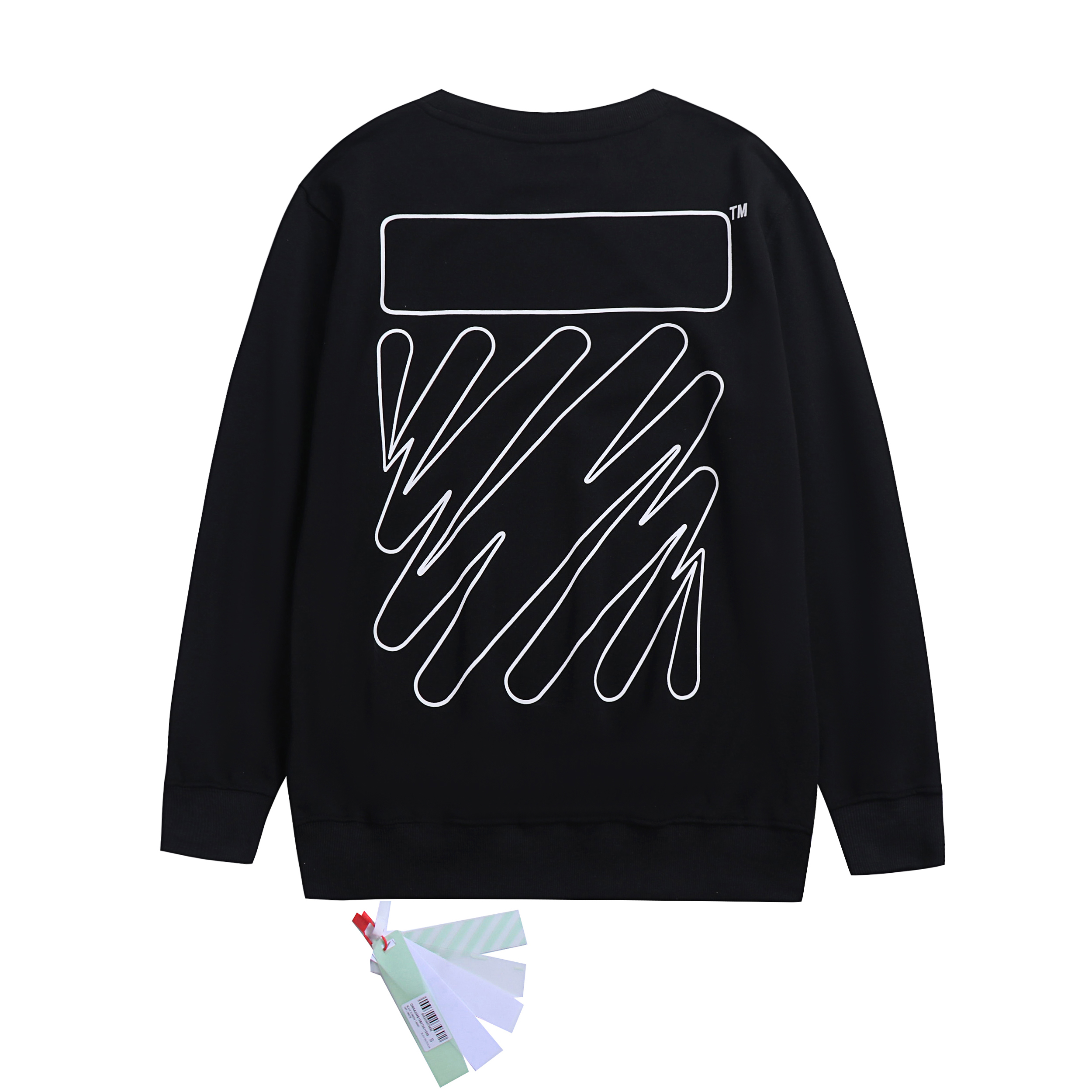  Off White Hoodie Black and white lines，3026