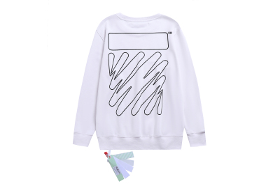 Off White Hoodie Black and white lines，3026 02