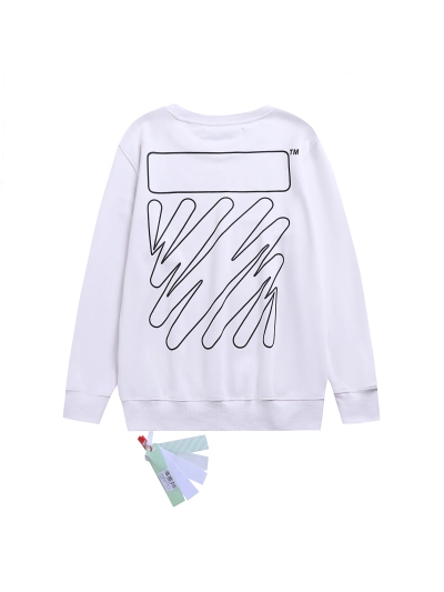 Off White Hoodie Black and white lines，3026 02