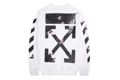 Off White Hoodie Black White 02