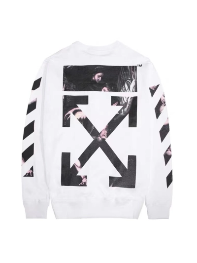  Off White Hoodie Black White 02