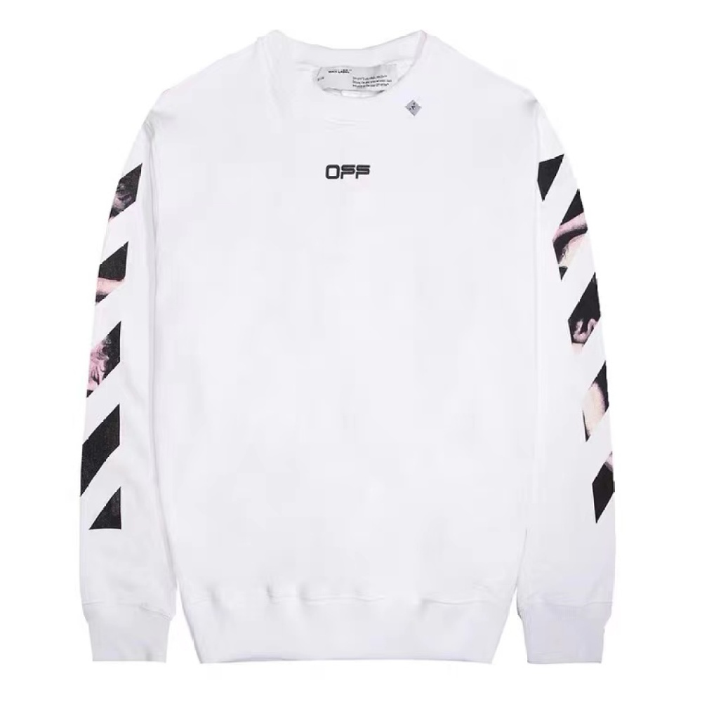  Off White Hoodie Black White