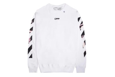 Off White Hoodie Black White 01