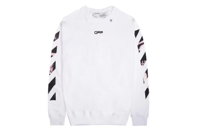 Off White Hoodie Black White 01