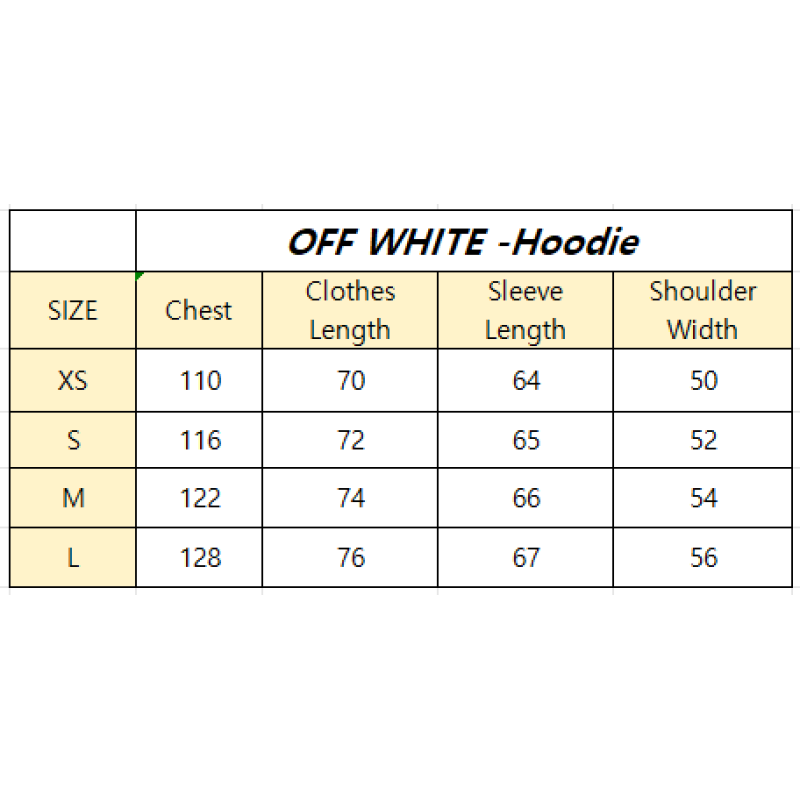  Off White Hoodie Black White