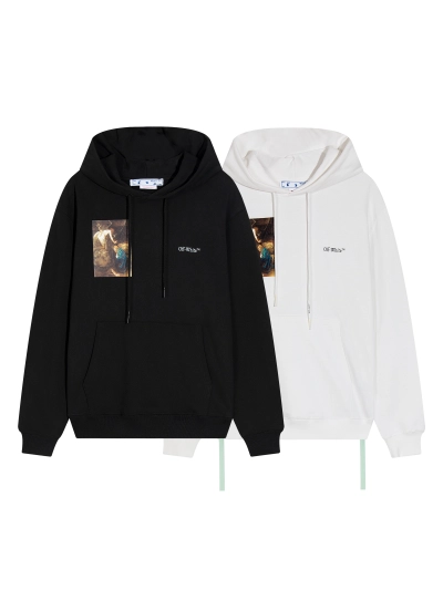 Off White Hoodie Caravaggio's Classic Oil Painting 01