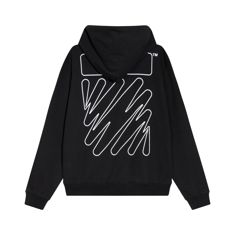 Off White Hoodie Electric zebra stripes