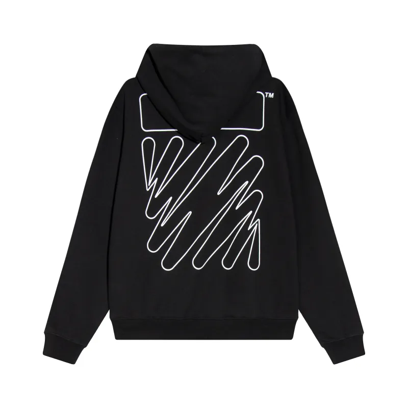 Off White Hoodie Electric zebra stripes