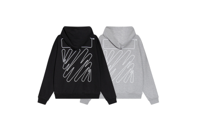  Off White Hoodie Electric zebra stripes 01