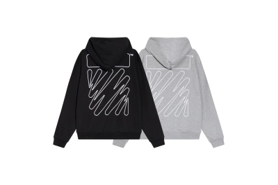  Off White Hoodie Electric zebra stripes 01