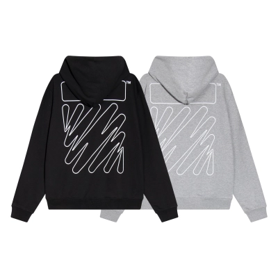 Off White Hoodie Electric zebra stripes 01