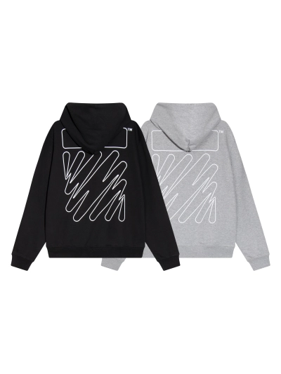  Off White Hoodie Electric zebra stripes 01