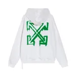 PKGoden Off White Hoodie Green spray painted