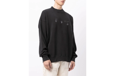  Off White Hoodie Off White Hoodie Do old tearing Black 02