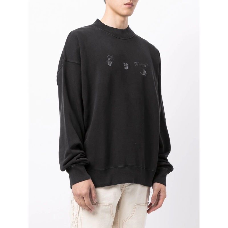  Off White Hoodie Off White Hoodie Do old tearing Black