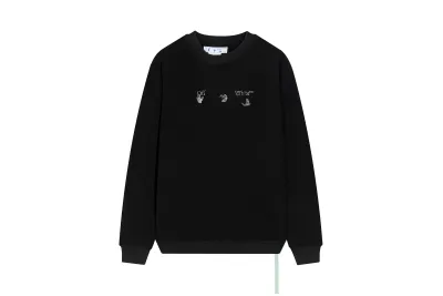  Off White Hoodie Off White Hoodie Do old tearing Black 01