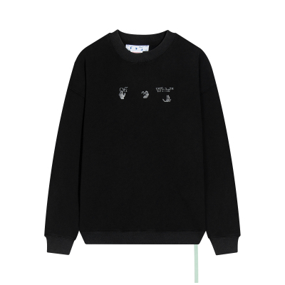 Off White Hoodie Off White Hoodie Do old tearing Black 01