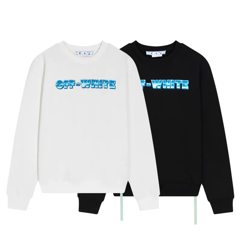 Off White Hoodie Silhouette ice and snow